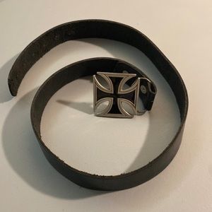 Iron Cross belt buckle with belt sz32